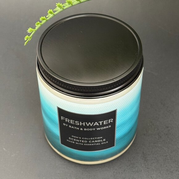 BBW Freshwater Bath & Body Works Mason Jar Single Wick Candle - Picture 4 of 10